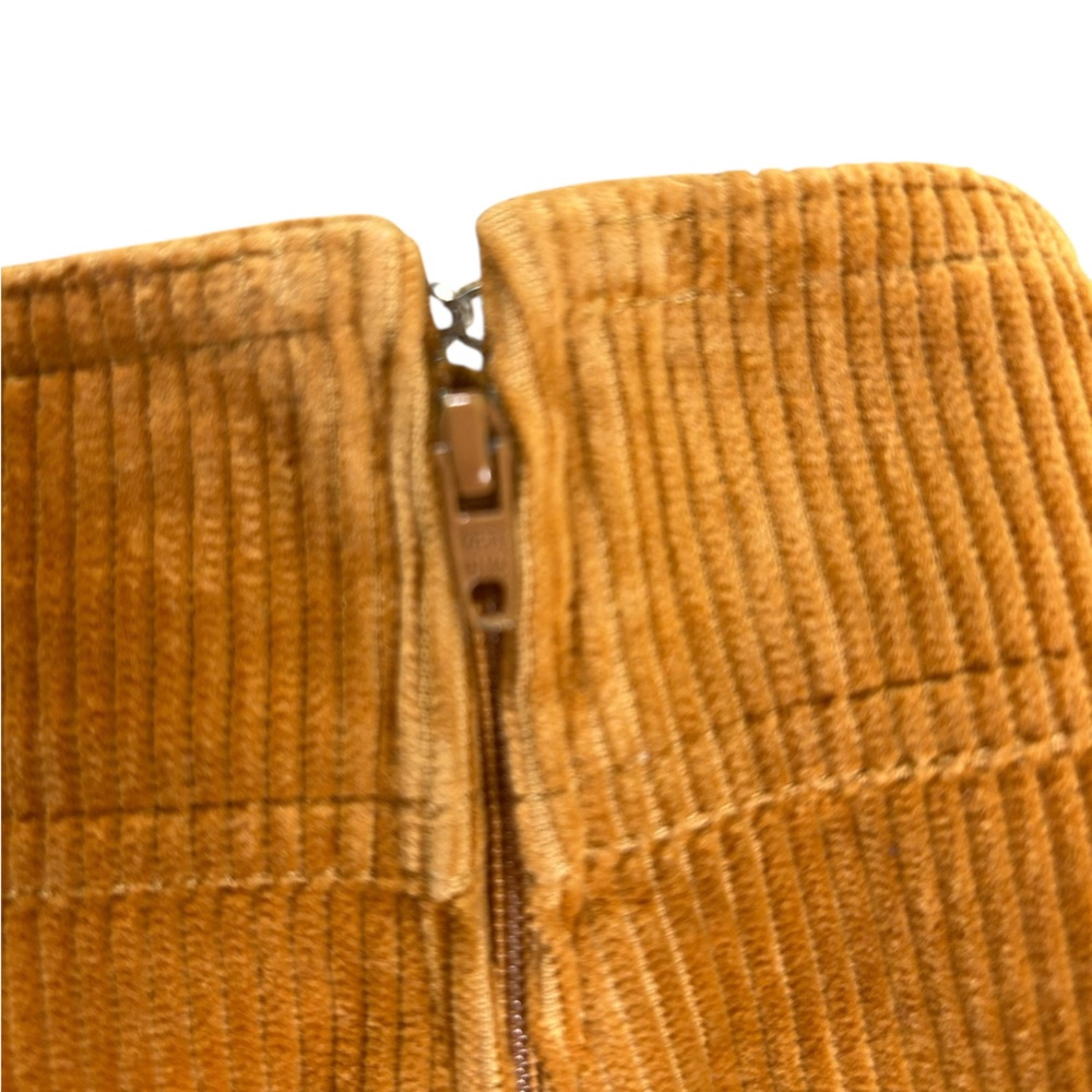 YVES SAINT LAURENT Variation VTG 80s 90s Corduroy Pencil Skirt Camel Brown EU 38 - Picture 9 of 16
